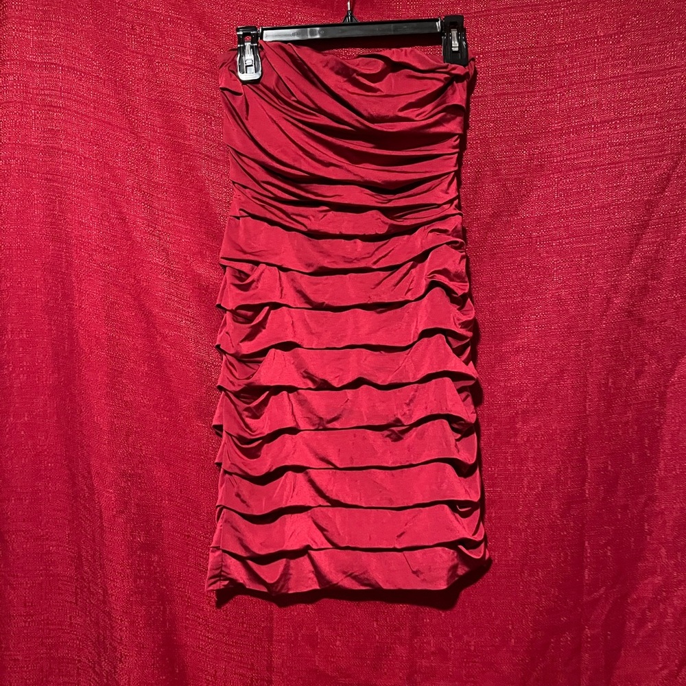 Short red dress